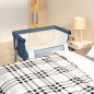 vidaXL Babybett mit Matratze Marineblau Leinenstoff vidaXL Babybett mit Matratze Marineblau Leinenstoff
