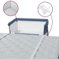 vidaXL Babybett mit Matratze Marineblau Leinenstoff vidaXL Babybett mit Matratze Marineblau Leinenstoff