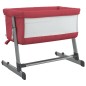 vidaXL Babybett mit Matratze Rot Leinenstoff vidaXL Babybett mit Matratze Rot Leinenstoff