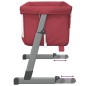 vidaXL Babybett mit Matratze Rot Leinenstoff vidaXL Babybett mit Matratze Rot Leinenstoff