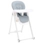 vidaXL Baby-Hochstuhl Hellgrau Aluminium vidaXL Baby-Hochstuhl Hellgrau Aluminium