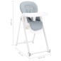 vidaXL Baby-Hochstuhl Hellgrau Aluminium vidaXL Baby-Hochstuhl Hellgrau Aluminium