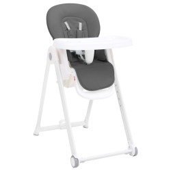 vidaXL Baby-Hochstuhl Dunkelgrau Aluminium