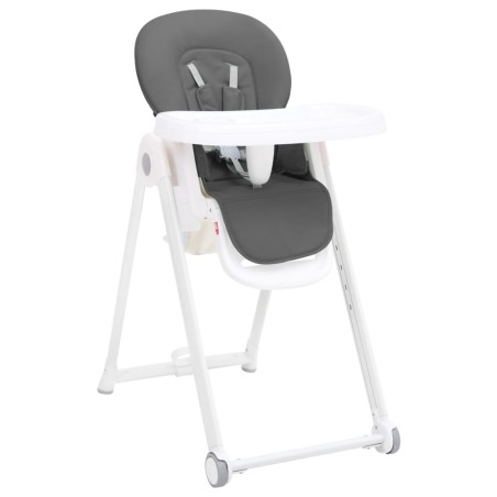 vidaXL Baby-Hochstuhl Dunkelgrau Aluminium