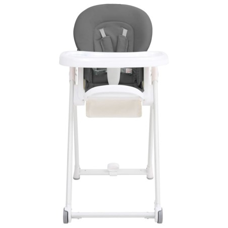 vidaXL Baby-Hochstuhl Dunkelgrau Aluminium