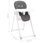 vidaXL Baby-Hochstuhl Dunkelgrau Aluminium vidaXL Baby-Hochstuhl Dunkelgrau Aluminium