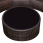 vidaXL 6-tlg. Garten-Lounge-Set mit Auflagen Poly Rattan Braun
