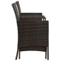 vidaXL 2-Sitzer-Gartensofa mit Tisch & Hocker Poly Rattan Braun vidaXL 2-Sitzer-Gartensofa mit Tisch & Hocker Poly Rattan Braun