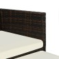 vidaXL 2-Sitzer-Gartensofa mit Tisch & Hocker Poly Rattan Braun vidaXL 2-Sitzer-Gartensofa mit Tisch & Hocker Poly Rattan Braun