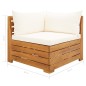 vidaXL Modular-Sofa-Eckelement 1 Stk. mit Kissen Akazien Massivholz vidaXL Modular-Sofa-Eckelement 1 Stk. mit Kissen Akazien Massivholz