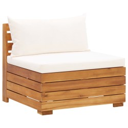 vidaXL Modular-Mittelsofa 1 Stk. mit Auflagen Massivholz Akazie 
