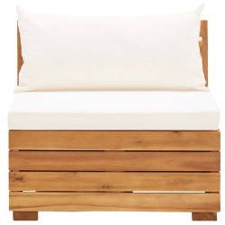 vidaXL Modular-Mittelsofa 1 Stk. mit Auflagen Massivholz Akazie 