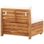 vidaXL Modular-Mittelsofa 1 Stk. mit Auflagen Massivholz Akazie vidaXL Modular-Mittelsofa 1 Stk. mit Auflagen Massivholz Akazie