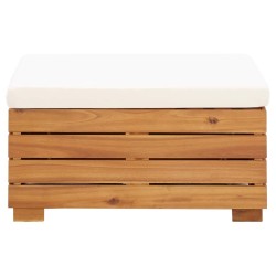 vidaXL Modular-Fußhocker 1 Stk. mit Kissen Massivholz Akazie