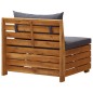 vidaXL Modular-Mittelsofa 1 Stk. mit Auflagen Massivholz Akazie vidaXL Modular-Mittelsofa 1 Stk. mit Auflagen Massivholz Akazie