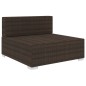 vidaXL Modular-Sofa-Mittelteil 1 Stk. + Auflagen Poly Rattan Braun vidaXL Modular-Sofa-Mittelteil 1 Stk. + Auflagen Poly Rattan Braun