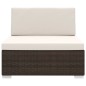 vidaXL Modular-Sofa-Mittelteil 1 Stk. + Auflagen Poly Rattan Braun vidaXL Modular-Sofa-Mittelteil 1 Stk. + Auflagen Poly Rattan Braun