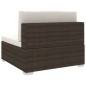 vidaXL Modular-Sofa-Mittelteil 1 Stk. + Auflagen Poly Rattan Braun vidaXL Modular-Sofa-Mittelteil 1 Stk. + Auflagen Poly Rattan Braun