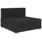 vidaXL Modular-Sofa-Mittelteil 1 Stk. + Auflagen Poly Rattan Schwarz vidaXL Modular-Sofa-Mittelteil 1 Stk. + Auflagen Poly Rattan Schwarz