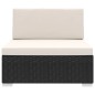 vidaXL Modular-Sofa-Mittelteil 1 Stk. + Auflagen Poly Rattan Schwarz vidaXL Modular-Sofa-Mittelteil 1 Stk. + Auflagen Poly Rattan Schwarz