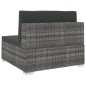 vidaXL Modular-Sofa-Mittelteil 1 Stk. + Auflagen Poly Rattan Grau vidaXL Modular-Sofa-Mittelteil 1 Stk. + Auflagen Poly Rattan Grau