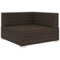 vidaXL Modular-Sofa-Eckteil 1 Stk. + Auflagen Poly Rattan Braun vidaXL Modular-Sofa-Eckteil 1 Stk. + Auflagen Poly Rattan Braun