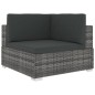 vidaXL Modular-Sofa-Eckteil 1 Stk. + Auflagen Poly Rattan Grau vidaXL Modular-Sofa-Eckteil 1 Stk. + Auflagen Poly Rattan Grau