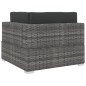 vidaXL Modular-Sofa-Eckteil 1 Stk. + Auflagen Poly Rattan Grau vidaXL Modular-Sofa-Eckteil 1 Stk. + Auflagen Poly Rattan Grau
