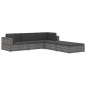 vidaXL Modular-Sofa-Eckteil 1 Stk. + Auflagen Poly Rattan Grau vidaXL Modular-Sofa-Eckteil 1 Stk. + Auflagen Poly Rattan Grau