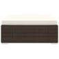 vidaXL Modular-Fußhocker 1 Stk. + Auflagen Poly Rattan Braun vidaXL Modular-Fußhocker 1 Stk. + Auflagen Poly Rattan Braun