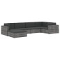 vidaXL Modular-Fußhocker 1 Stk. + Auflagen Poly Rattan Schwarz vidaXL Modular-Fußhocker 1 Stk. + Auflagen Poly Rattan Schwarz