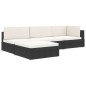 vidaXL Modular-Fußhocker 1 Stk. + Auflagen Poly Rattan Schwarz vidaXL Modular-Fußhocker 1 Stk. + Auflagen Poly Rattan Schwarz