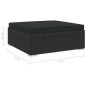 vidaXL Modular-Fußhocker 1 Stk. + Auflagen Poly Rattan Schwarz vidaXL Modular-Fußhocker 1 Stk. + Auflagen Poly Rattan Schwarz