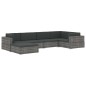 vidaXL Modular-Fußhocker 1 Stk. + Auflagen Poly Rattan Schwarz vidaXL Modular-Fußhocker 1 Stk. + Auflagen Poly Rattan Schwarz