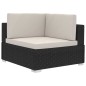 vidaXL Ecksofas 2 Stk. mit Auflagen Poly Rattan Schwarz vidaXL Ecksofas 2 Stk. mit Auflagen Poly Rattan Schwarz
