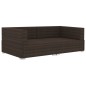 vidaXL Ecksofas 2 Stk. mit Auflagen Poly Rattan Braun vidaXL Ecksofas 2 Stk. mit Auflagen Poly Rattan Braun