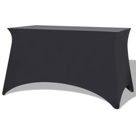 vidaXL Stretch-Tischhusse 2 Stk. 183 x 76 x 74 cm Anthrazit