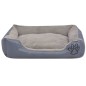 vidaXL Hundebett mit gepolstertem Kissen Größe XL Grau vidaXL Hundebett mit gepolstertem Kissen Größe XL Grau