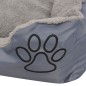 vidaXL Hundebett mit gepolstertem Kissen Größe XL Grau vidaXL Hundebett mit gepolstertem Kissen Größe XL Grau