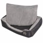 vidaXL Hundebett mit gepolstertem Kissen Größe S Schwarz vidaXL Hundebett mit gepolstertem Kissen Größe S Schwarz