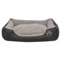 vidaXL Hundebett mit gepolstertem Kissen Größe S Schwarz vidaXL Hundebett mit gepolstertem Kissen Größe S Schwarz