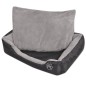 vidaXL Hundebett mit gepolstertem Kissen Größe M Schwarz vidaXL Hundebett mit gepolstertem Kissen Größe M Schwarz