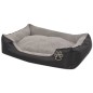 vidaXL Hundebett mit gepolstertem Kissen Größe L Schwarz vidaXL Hundebett mit gepolstertem Kissen Größe L Schwarz
