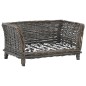 vidaXL Hundekorb mit Kissen Grau 50x33x30 cm Natur Weide vidaXL Hundekorb mit Kissen Grau 50x33x30 cm Natur Weide