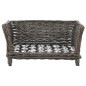 vidaXL Hundekorb mit Kissen Grau 50x33x30 cm Natur Weide vidaXL Hundekorb mit Kissen Grau 50x33x30 cm Natur Weide