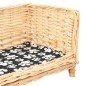 vidaXL Hundekorb mit Kissen 90x54x35 cm Natur Weide vidaXL Hundekorb mit Kissen 90x54x35 cm Natur Weide