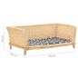 vidaXL Hundekorb mit Kissen 90x54x35 cm Natur Weide vidaXL Hundekorb mit Kissen 90x54x35 cm Natur Weide