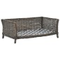 vidaXL Hundekorb mit Kissen Grau 90x54x35 cm Natur Weide vidaXL Hundekorb mit Kissen Grau 90x54x35 cm Natur Weide