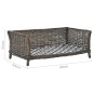 vidaXL Hundekorb mit Kissen Grau 90x54x35 cm Natur Weide vidaXL Hundekorb mit Kissen Grau 90x54x35 cm Natur Weide