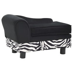 vidaXL Hundesofa Schwarz 57x34x36 cm Plüsch 